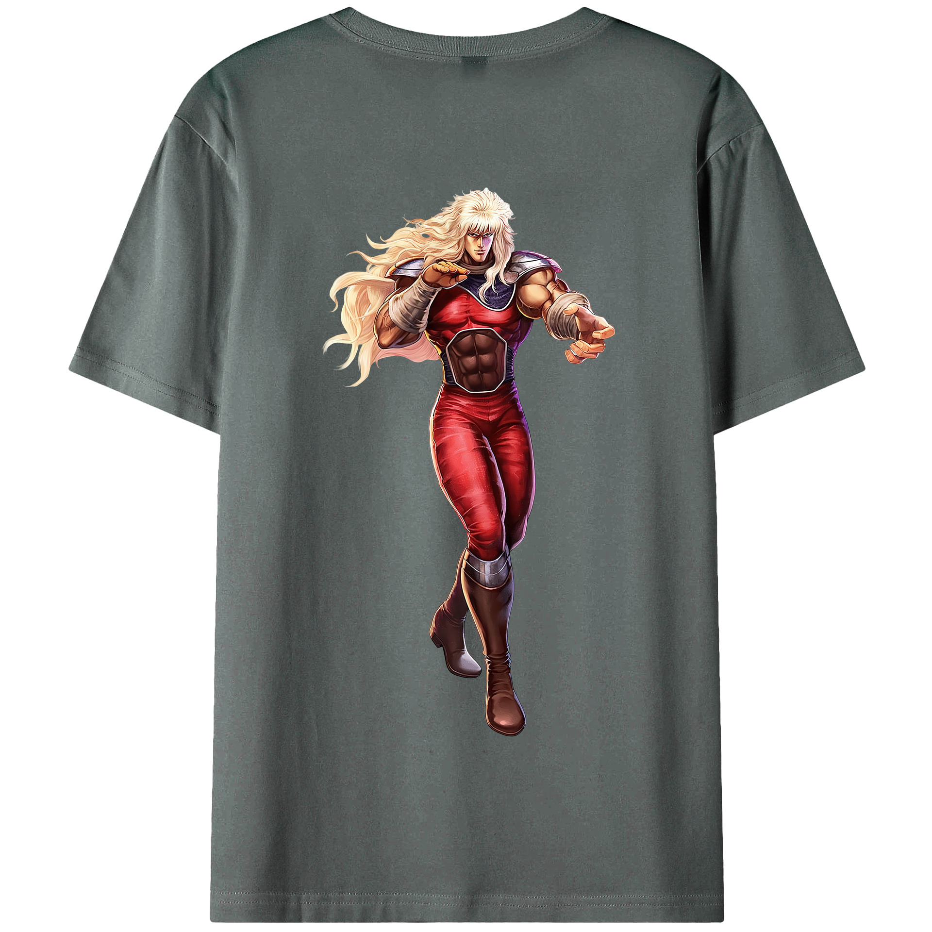 （画像用） 北斗の拳 Fist of the North Star 綿100％半袖Tシャツ（背面プリント）